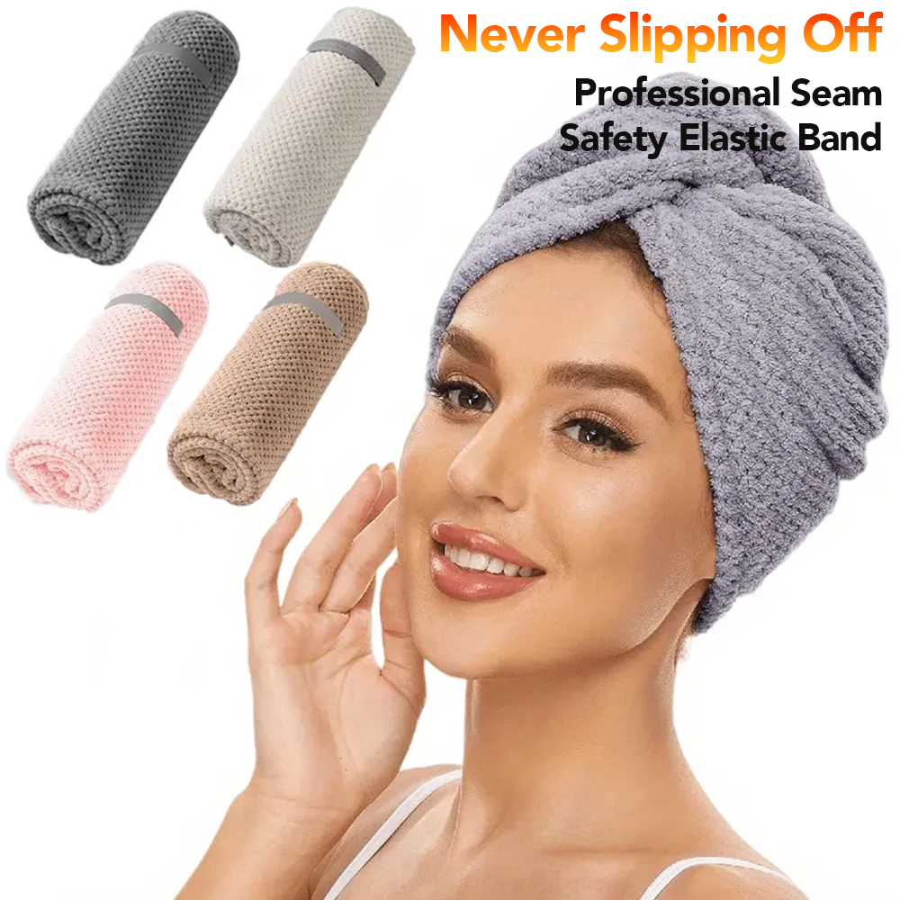 Hair Turban Towel - Toalha de Cabelo de Microfibra Extra
