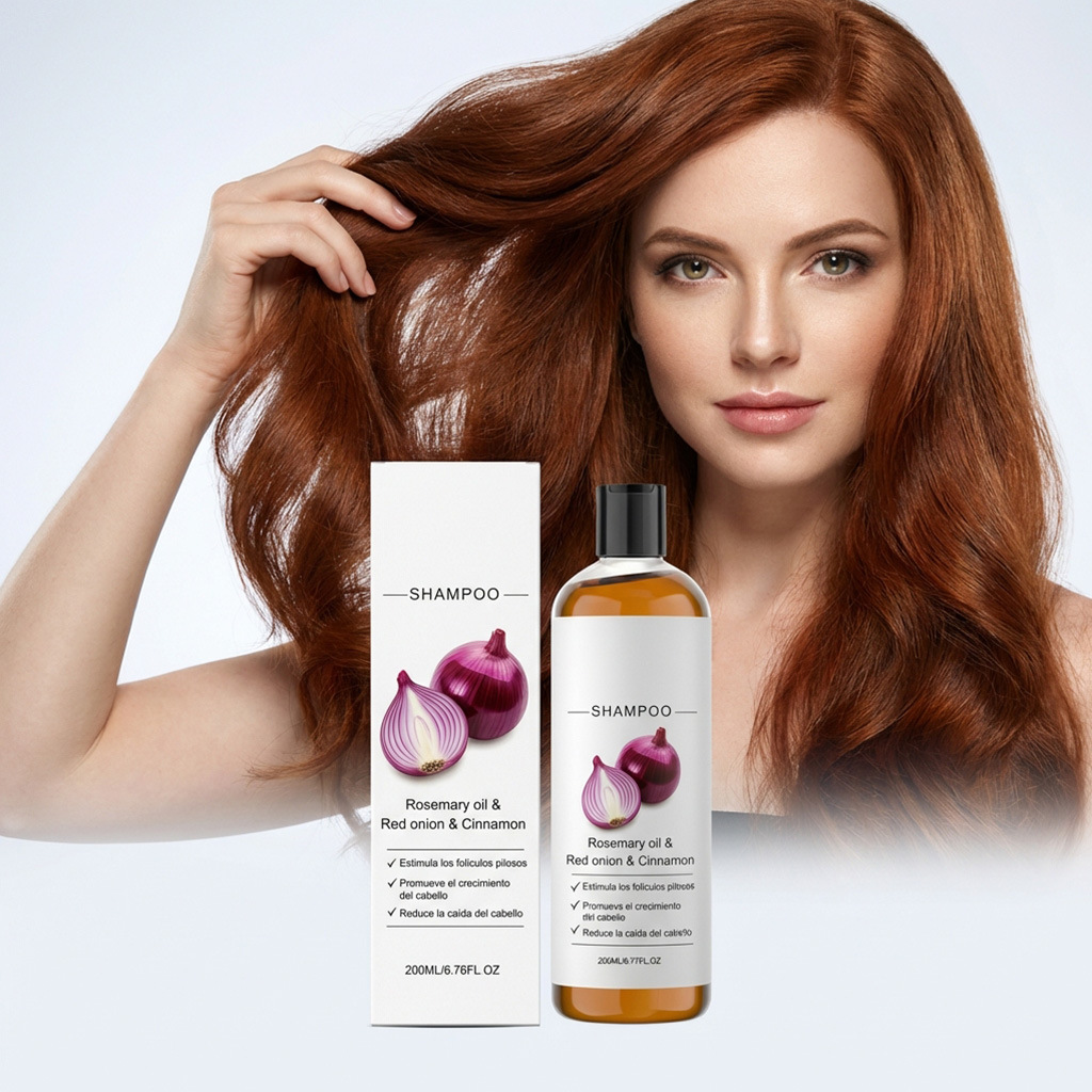 Hair Care For Hair Fall - Shampoo de Alecrim e Cebola Vermelha