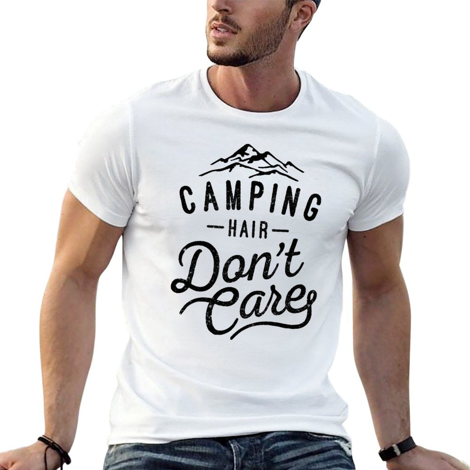 Hair Care Works - Camiseta Camping Hair Don't Care para