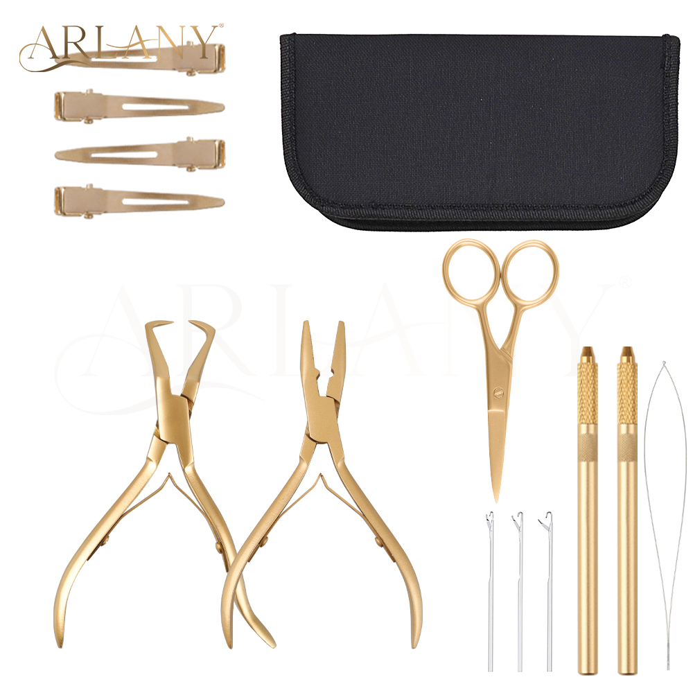Feather Hair Extension - Arlany kit de alicates de extensão