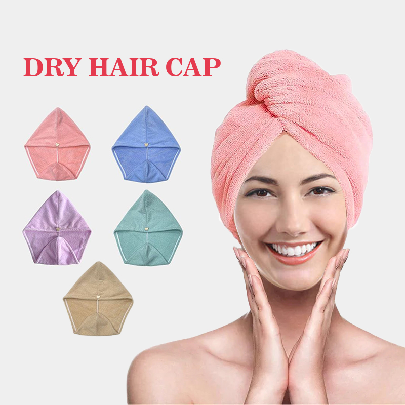Hair Turban Towel - Envoltório de toalha de cabelo de