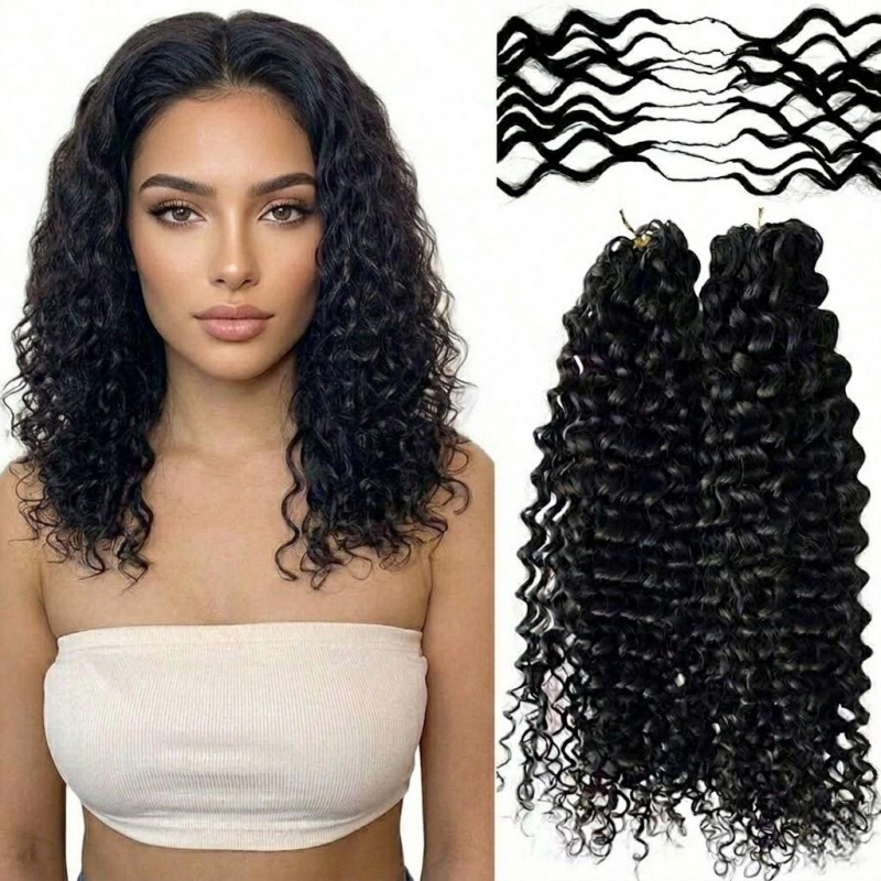 Feather Hair Extension - Extensões de Cabelo Sintético com Ondas