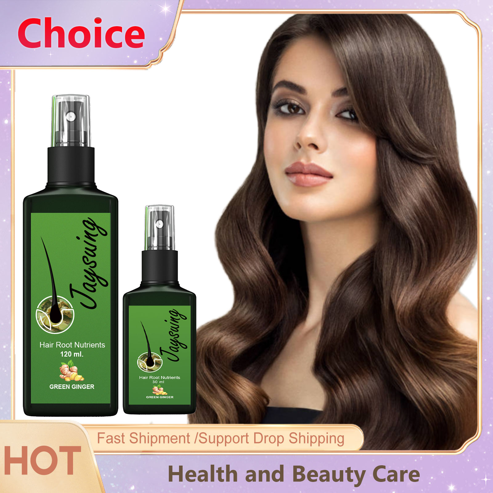 Hair Care Oil Serum - Spray de óleo para crescimento capilar,