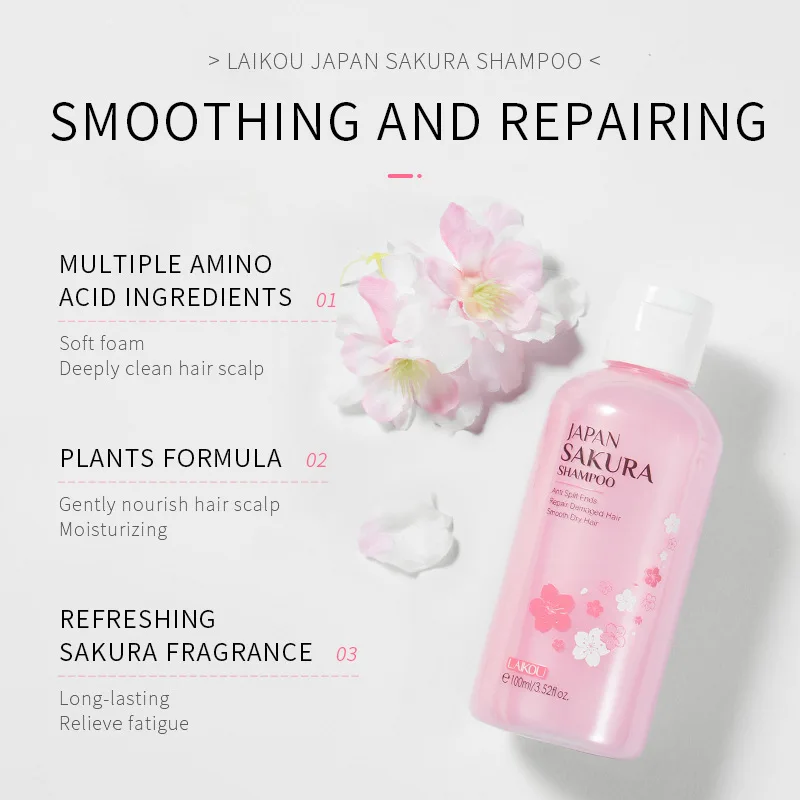Laikou japão sakura shampoo re - Hair Care Korean Products avaliação e preço
