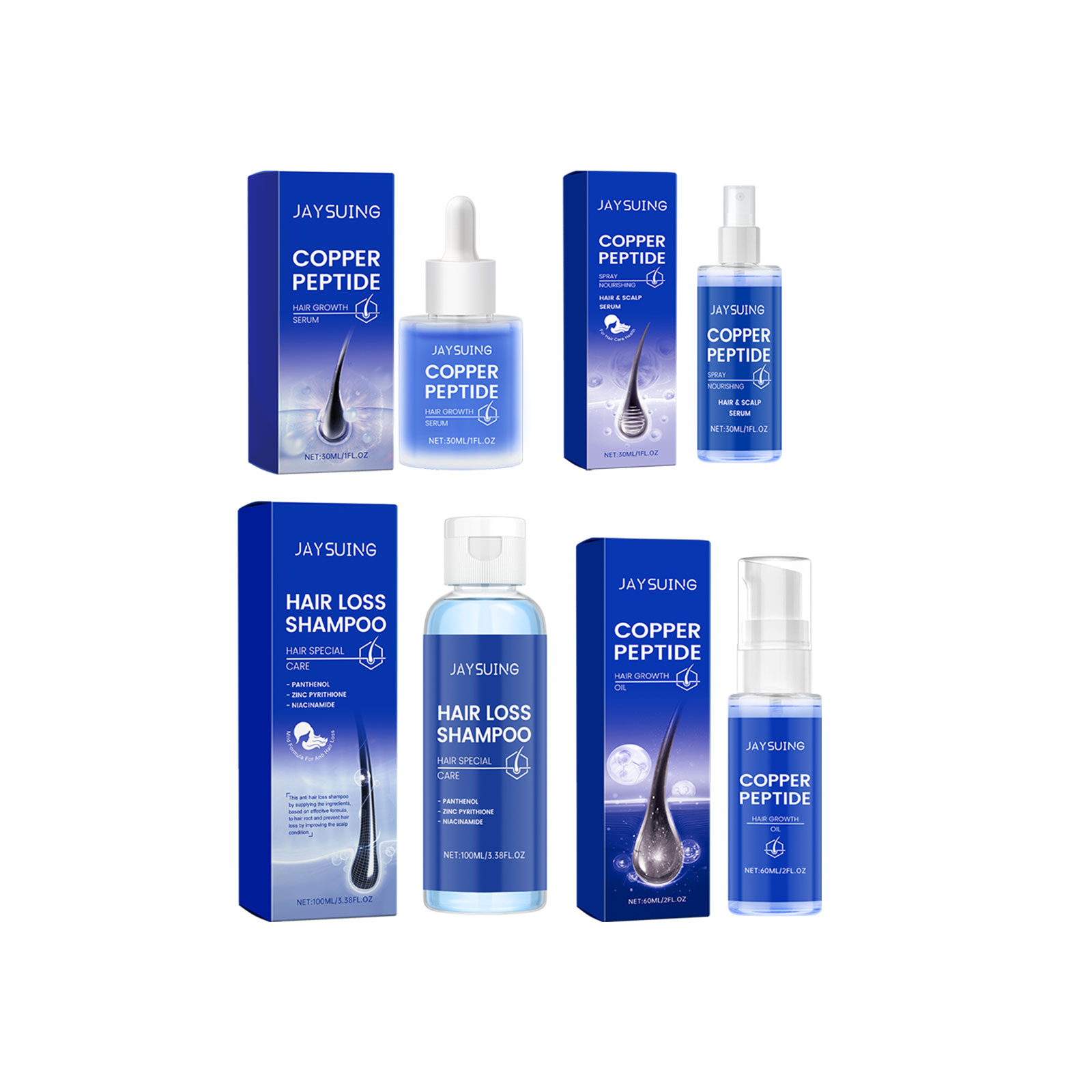 Shampoo com peptídeo de cobre, - Hair Care Oil Serum avaliação e preço