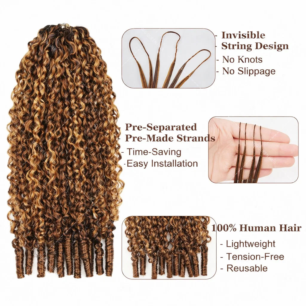 Cabelo Cacheado Birmanês P427  - Feather Hair Extension avaliação e preço