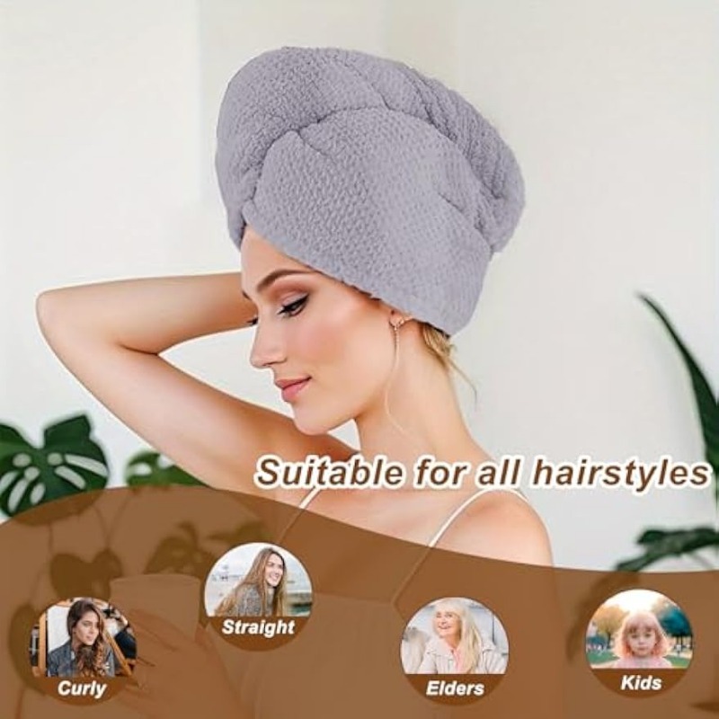 Toalha de cabelo super absorve - Hair Turban Towel avaliação e preço