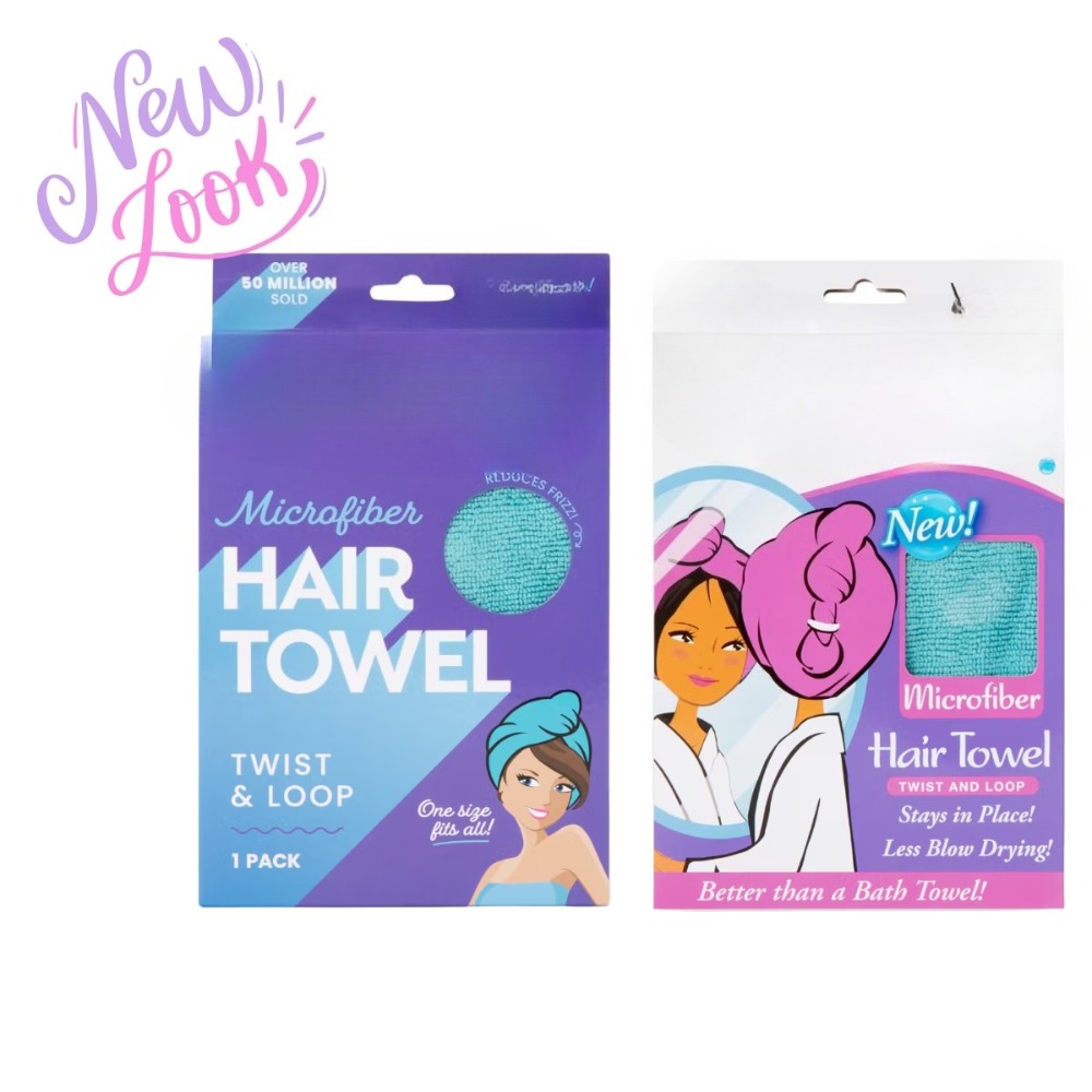 Toalha de microfibra azul pavã - Hair Turban Towel avaliação e preço