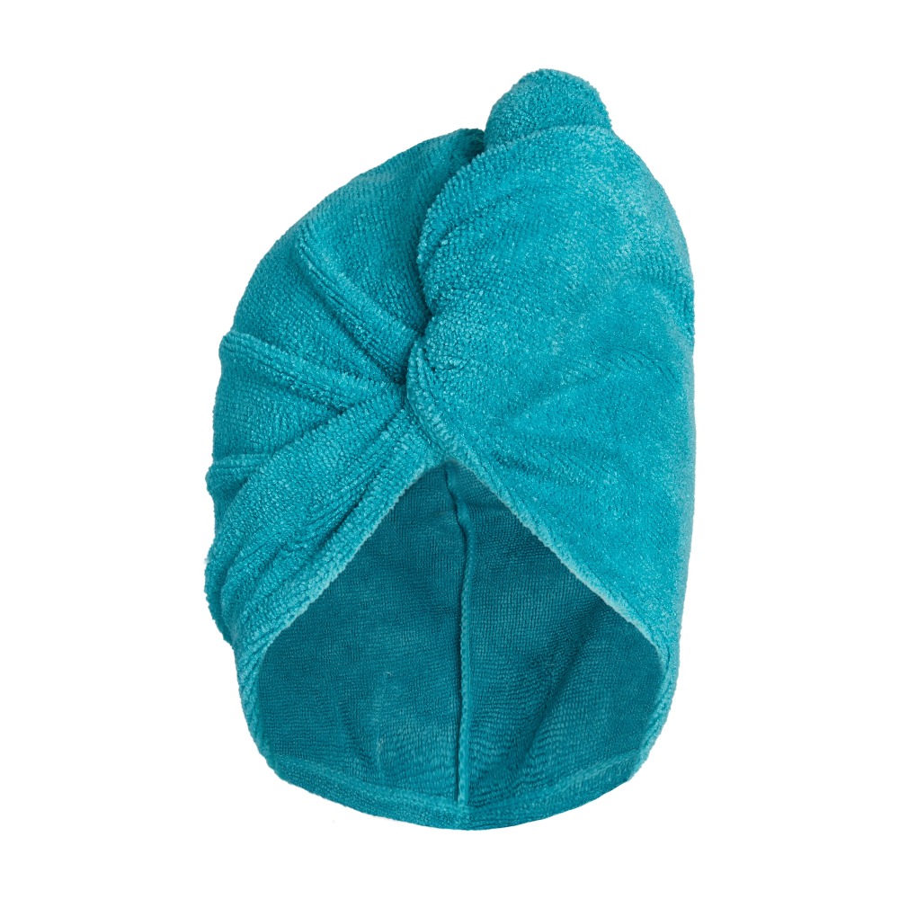 Toalha de microfibra azul pavã - Hair Turban Towel avaliação e preço