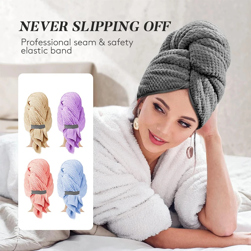 Toalha de Cabelo de Microfibra - Hair Turban Towel avaliação e preço