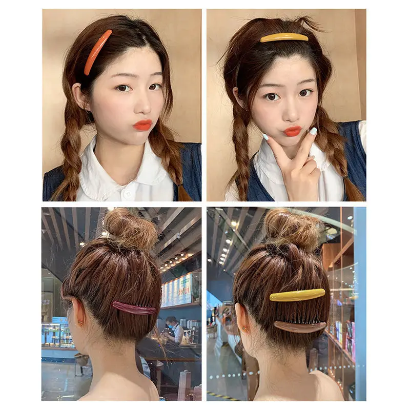 Cor sólida feminino banana pen - Hair Care Korean Products avaliação e preço