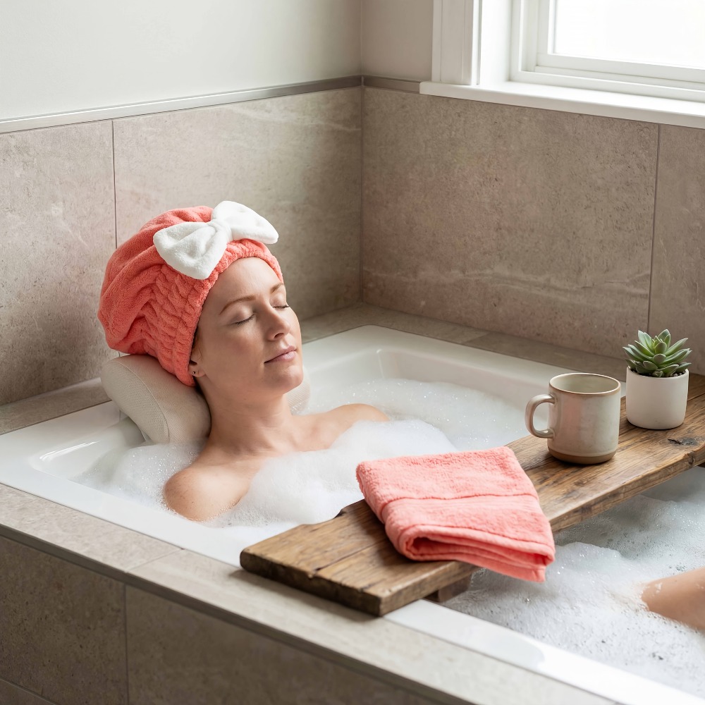 Touca de Secagem de Cabelo em  - Hair Turban Towel avaliação e preço