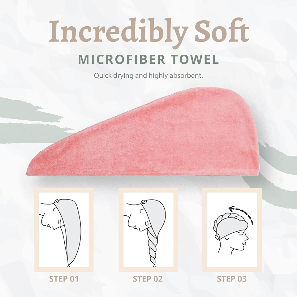 1PC Touca de Cabelo de Microfi - Hair Turban Towel avaliação e preço